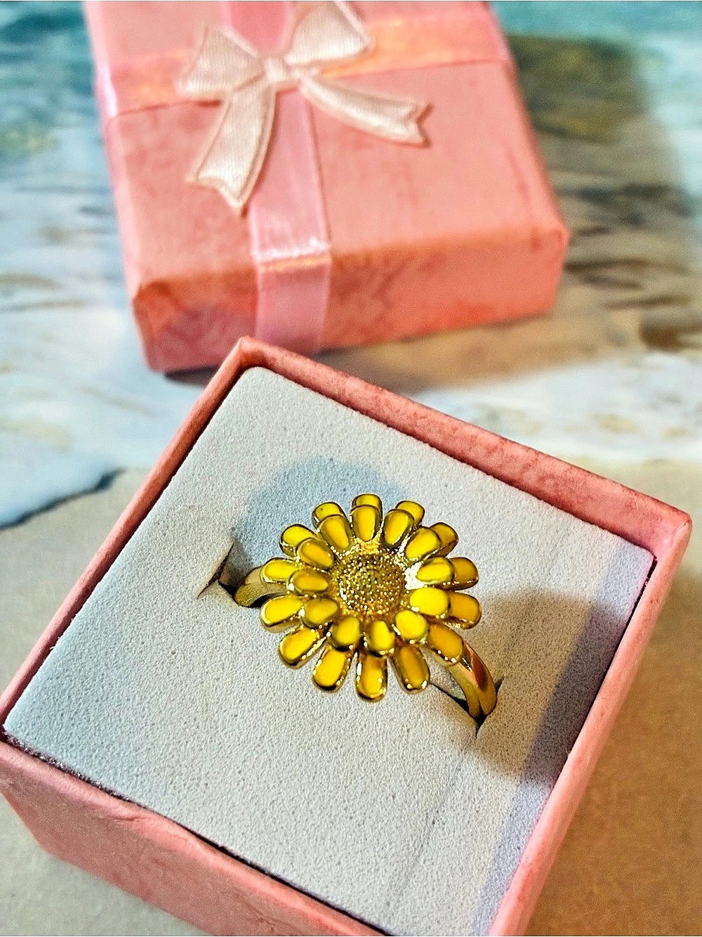 Yellow Flower Ring New
